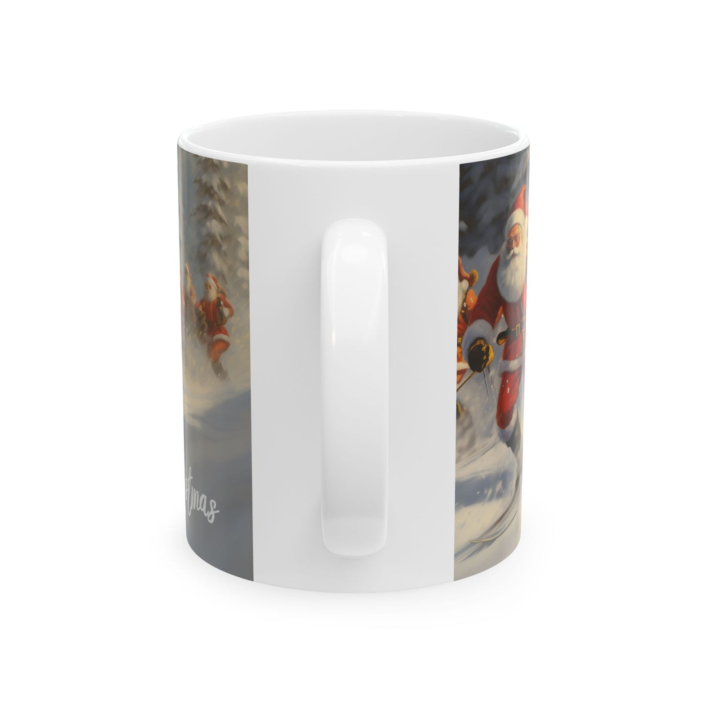 Christmas Santa Skis – Rizzmas Collection | Holiday Coffee Mug 11oz / 15oz