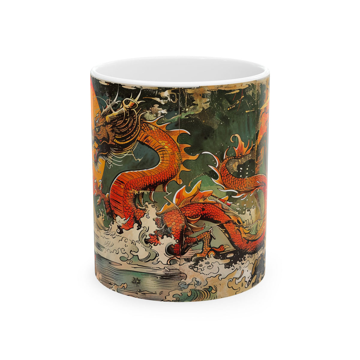 Mystical Elegance of the Eastern Dragon – Dragonzz Collection | Fantasy Coffee Mug 11oz / 15oz