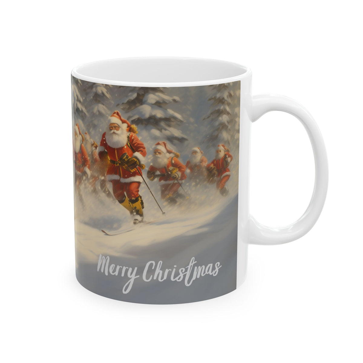 Christmas Santa Skis – Rizzmas Collection | Holiday Coffee Mug 11oz / 15oz