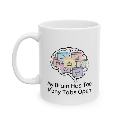 Too Many Tabs Open – Humor Collection | Funny Coffee Mug 11oz / 15oz