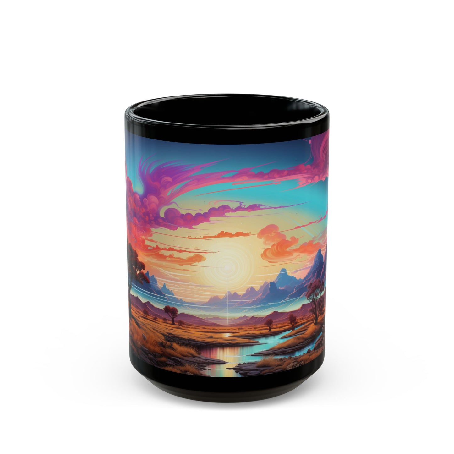 Radiant Desert Vortex – Rizz-Fi Collection | Sci-Fi Coffee Mug 11oz / 15oz