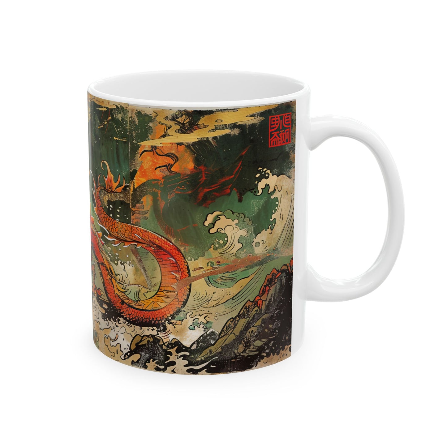 Mystical Elegance of the Eastern Dragon – Dragonzz Collection | Fantasy Coffee Mug 11oz / 15oz