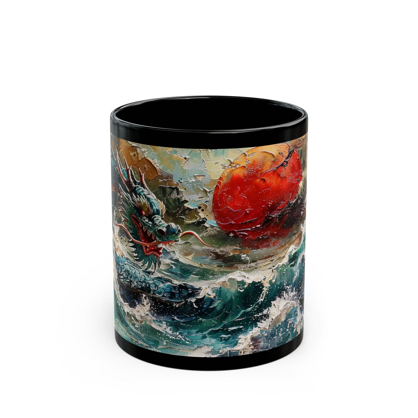 Oceanic Sovereign: Dragon’s Dance – Dragonzz Collection | Fantasy Coffee Mug 11oz / 15oz