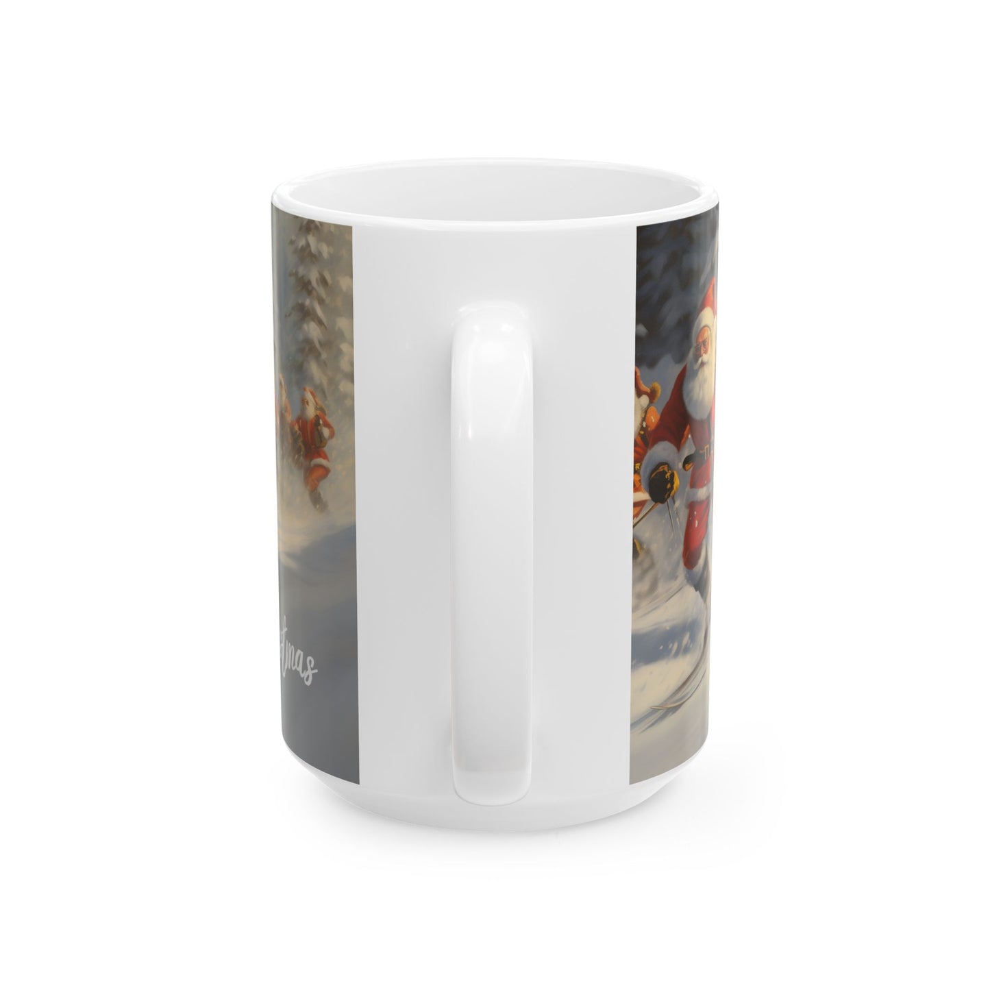 Christmas Santa Skis – Rizzmas Collection | Holiday Coffee Mug 11oz / 15oz