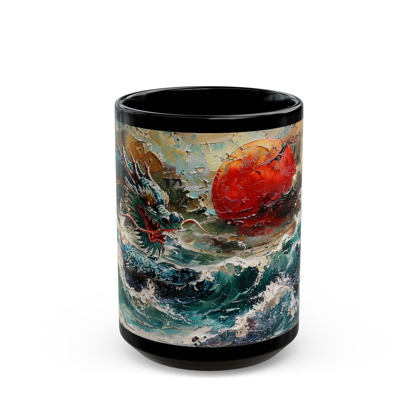 Oceanic Sovereign: Dragon’s Dance – Dragonzz Collection | Fantasy Coffee Mug 11oz / 15oz
