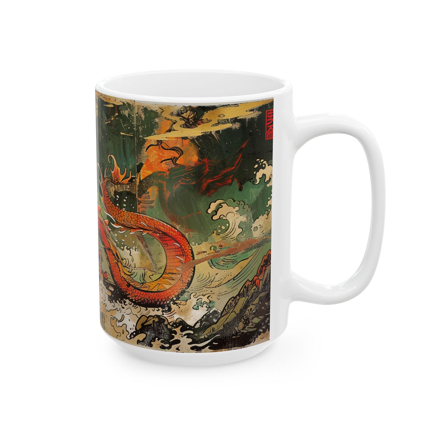 Mystical Elegance of the Eastern Dragon – Dragonzz Collection | Fantasy Coffee Mug 11oz / 15oz