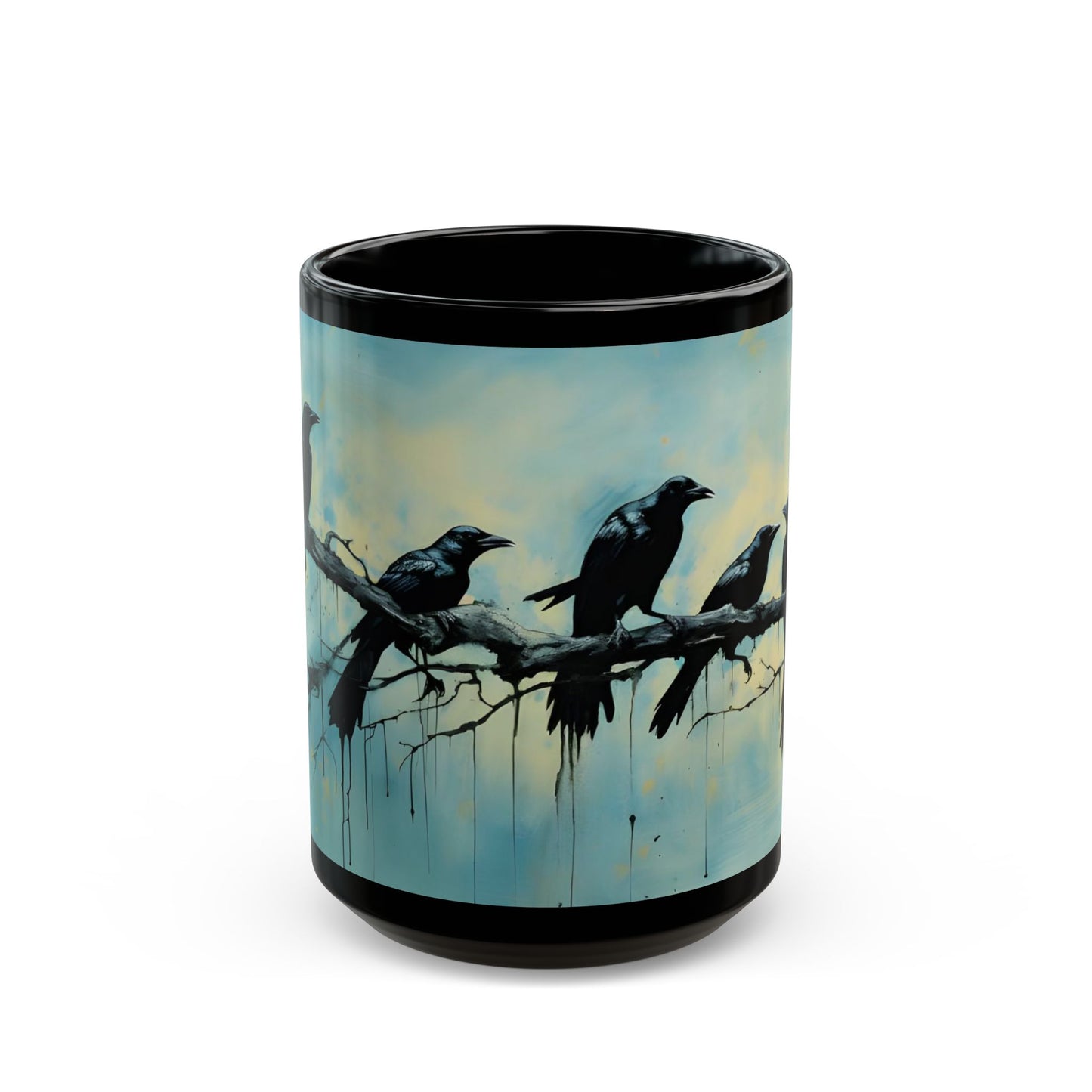 Crow-Inspired Ink Art – Birdzz Collection | Crow Coffee Mug 11oz / 15oz