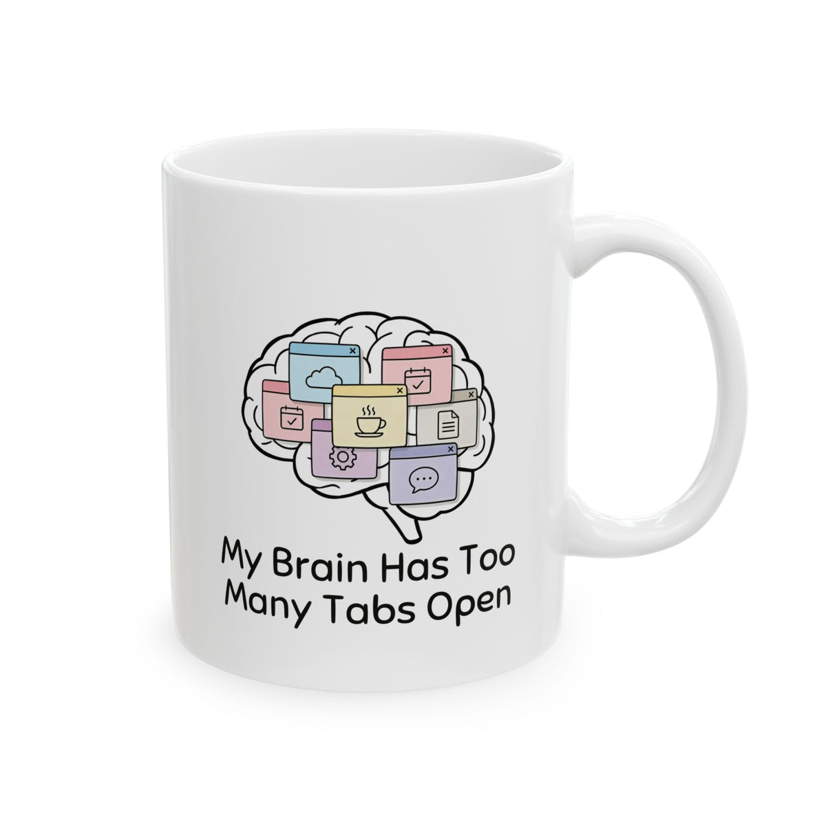 Too Many Tabs Open – Humor Collection | Funny Coffee Mug 11oz / 15oz