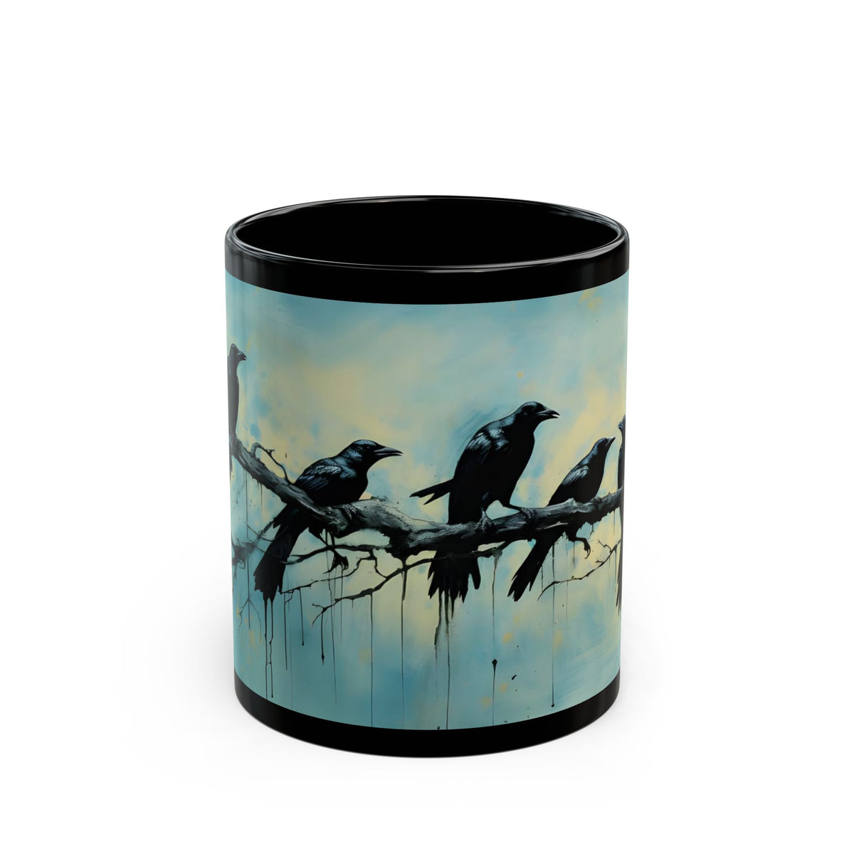 Crow-Inspired Ink Art – Birdzz Collection | Crow Coffee Mug 11oz / 15oz