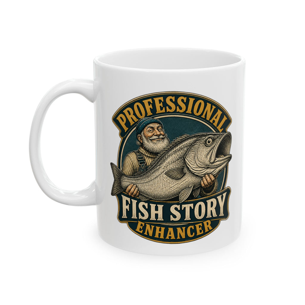 Professional Fish Story Enhancer – Fishing Humor Collection | Funny Coffee Mug 11oz / 15oz
