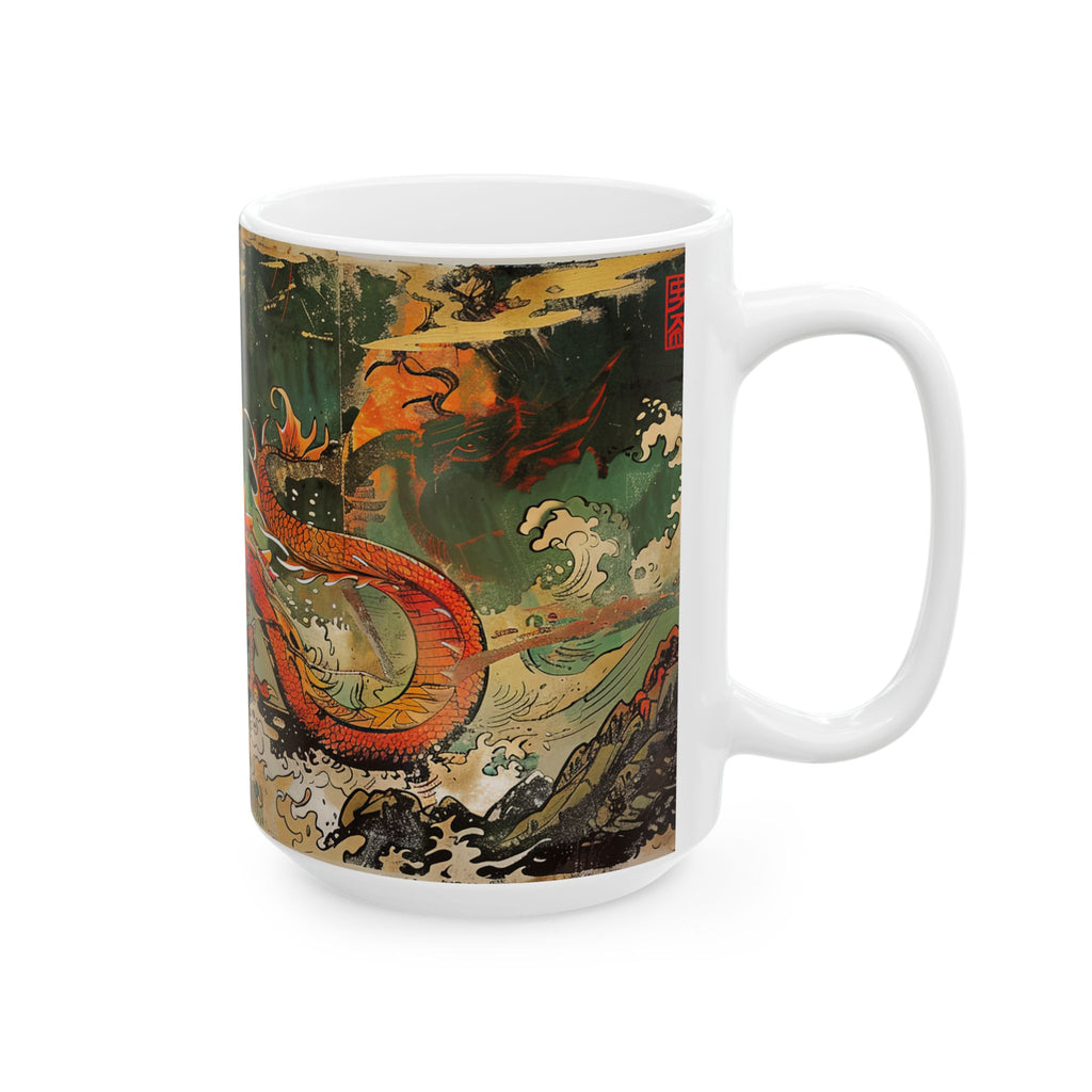 Mystical Elegance of the Eastern Dragon – Dragonzz Collection | Fantasy Coffee Mug 11oz / 15oz