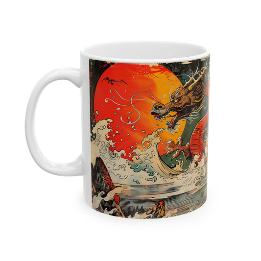 Mystical Elegance of the Eastern Dragon – Dragonzz Collection | Fantasy Coffee Mug 11oz / 15oz