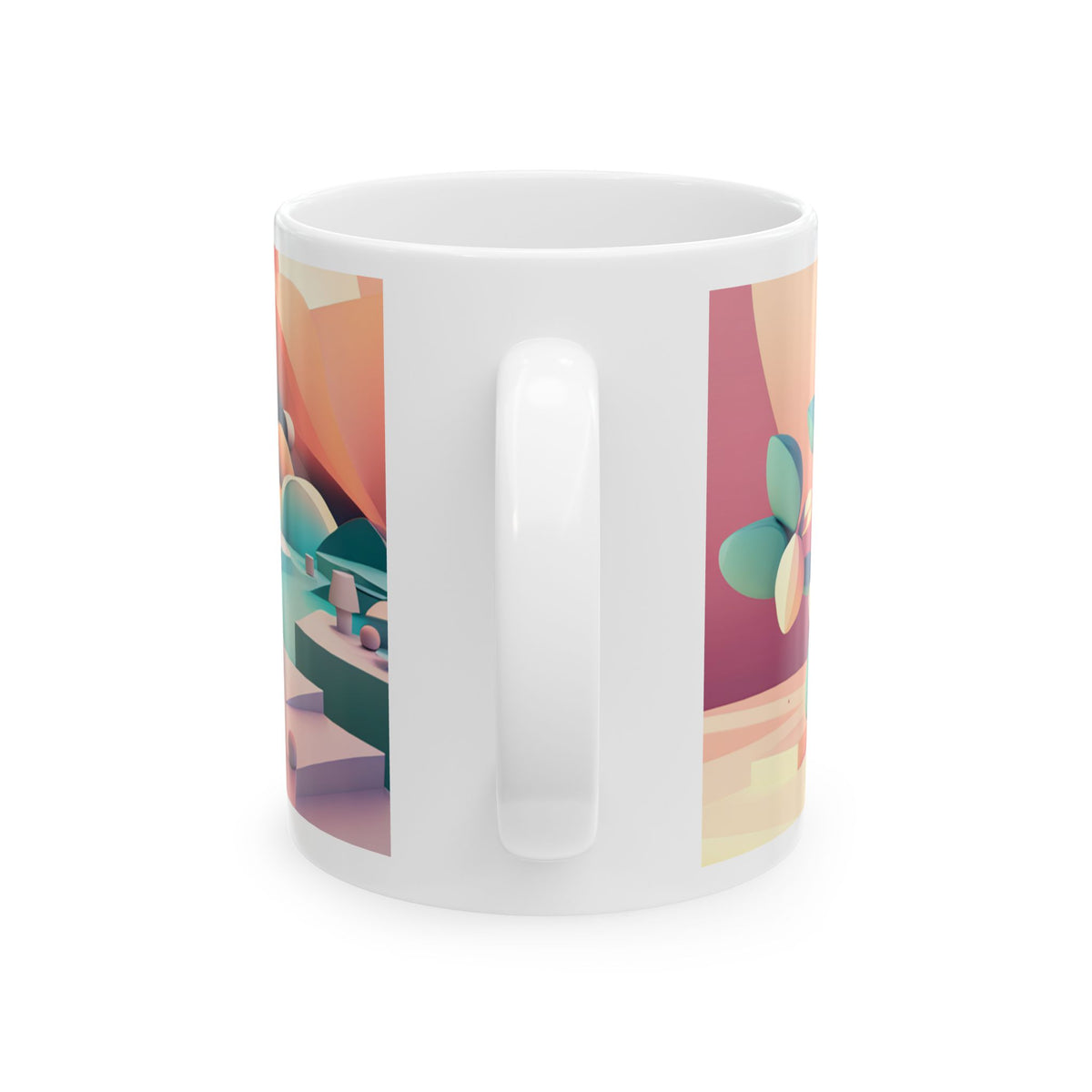 Abstract Geometric Ceramic Mug